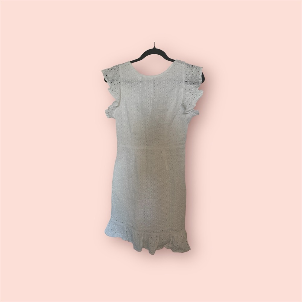 SHEIN White Eyelet Mini Dress